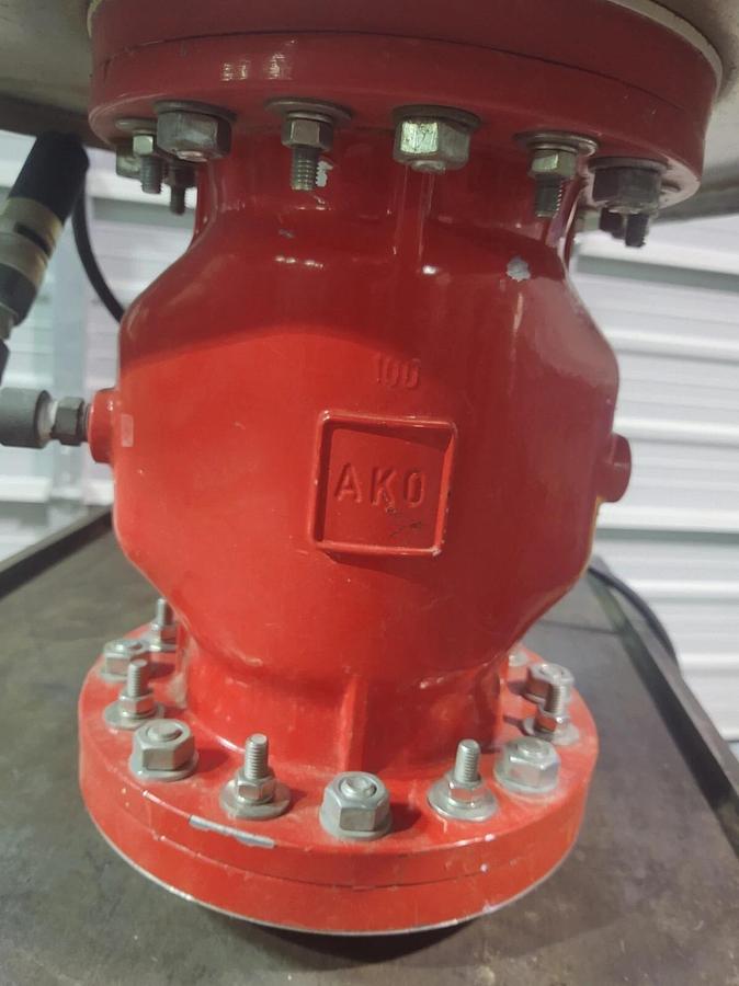 Used 🔥AKO 100 AIR OPERATED PINCH VALVE BLADDER VALVE