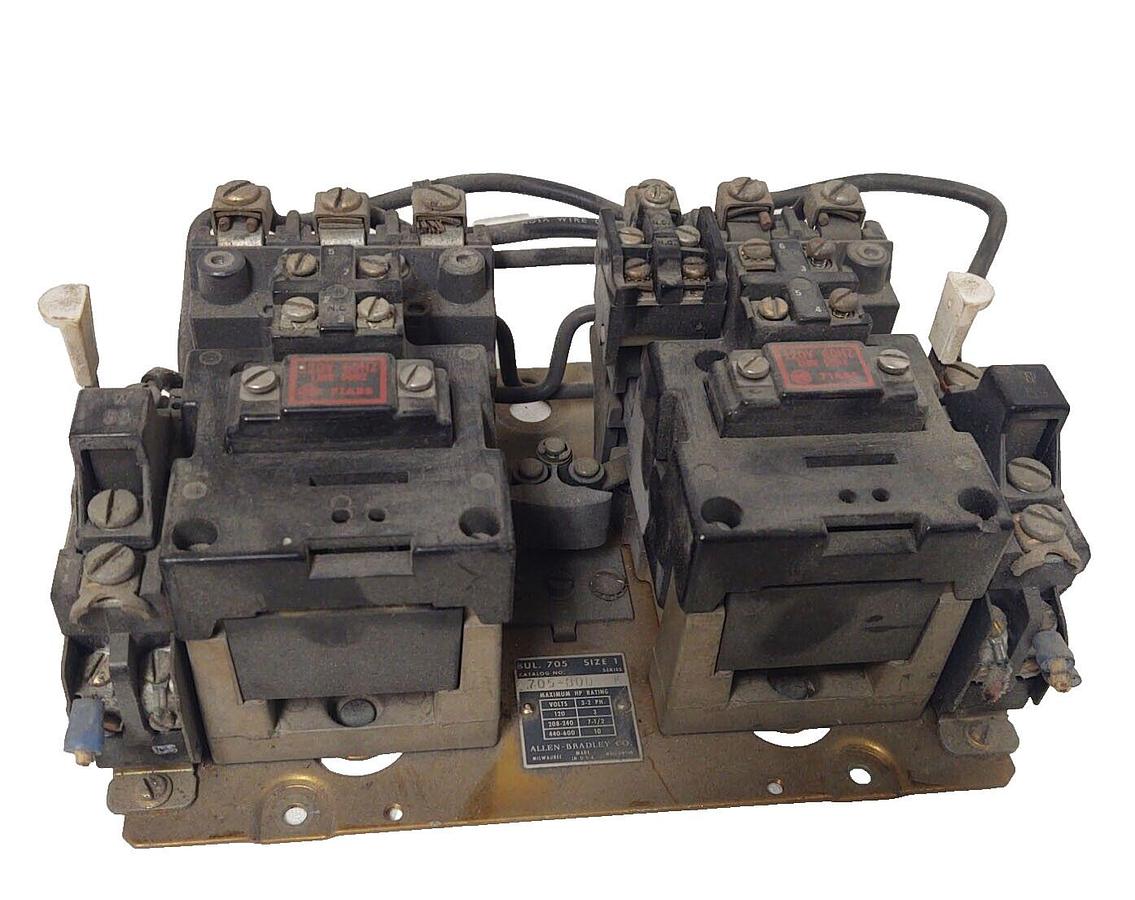 Used TESTED Allen-Bradley 705-BOD 120V Coil Reversing Starter Motor NEMA 1 Contactors