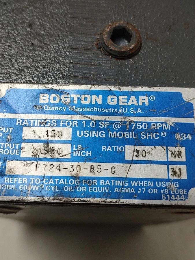 🔥NOS Boston Gear F724-30-B5-G Speed Reducer, C-Face, 56C, 30:1