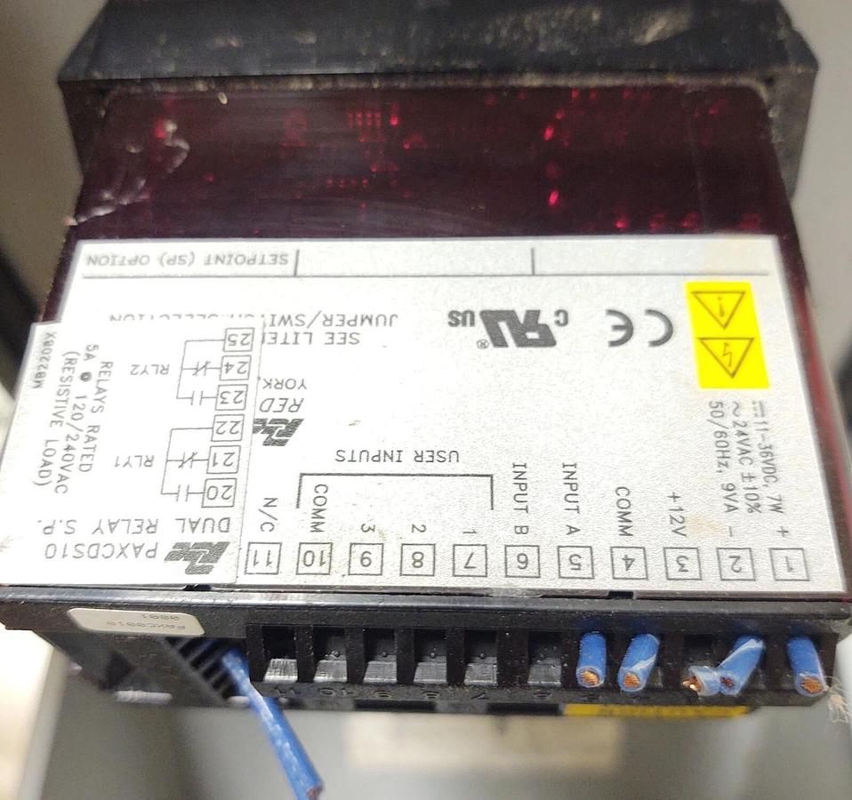 Used Red Lion PAXCDS10 Process Analog Input Panel Meter Hoffman C-8CB Control Station