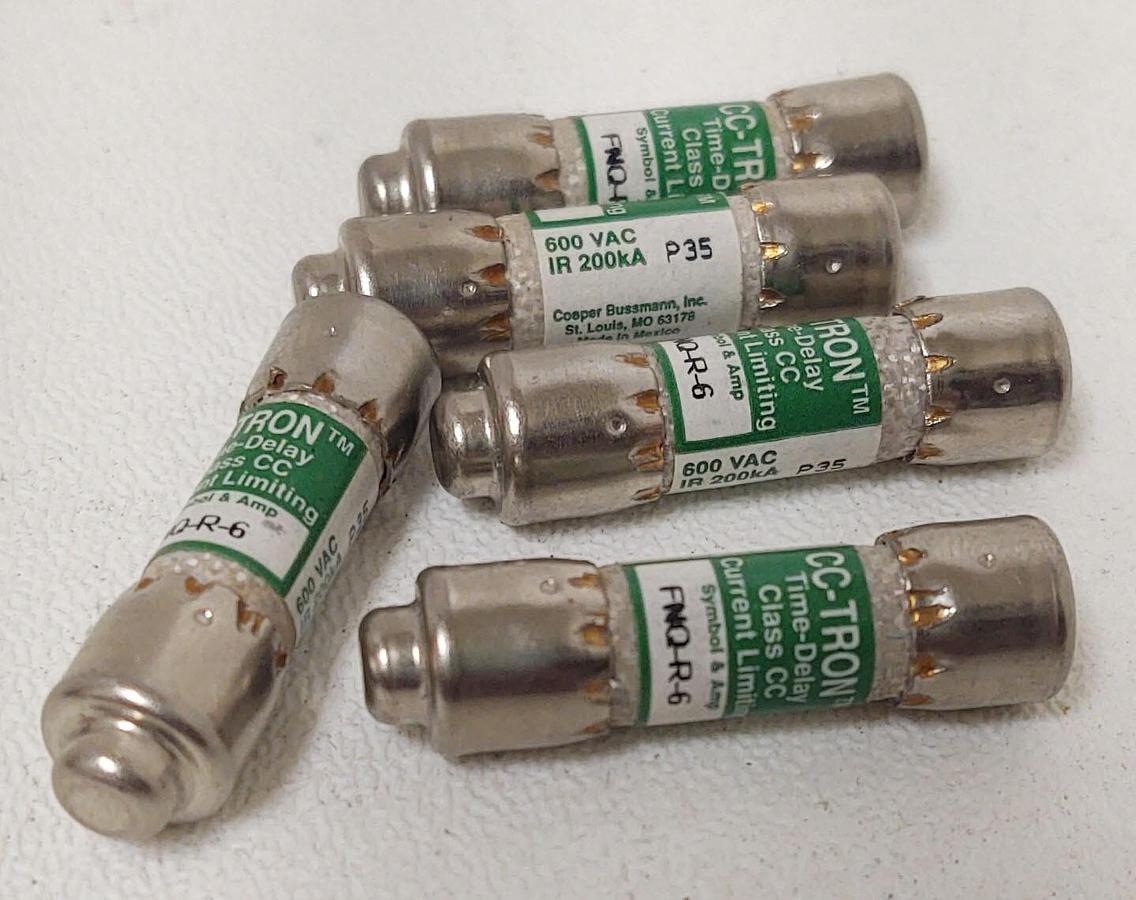 🔥 NEW 5PCS CC-TRON FNQ-R-6 FNQR6 Time Delay Fuse