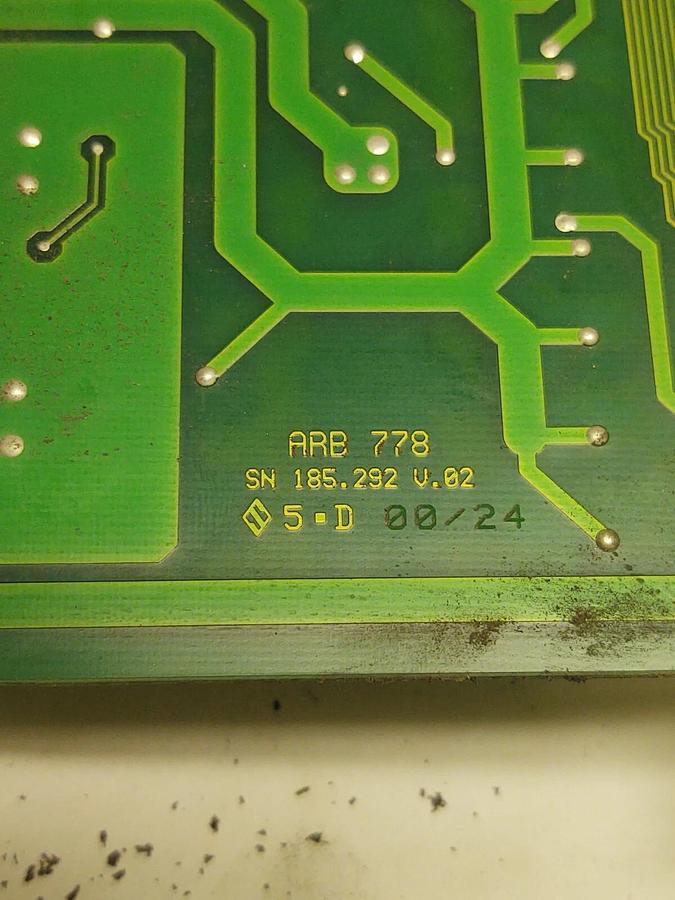 Used Arburg ARB 778 Control Card Circuit Board From Plastic Injection Press