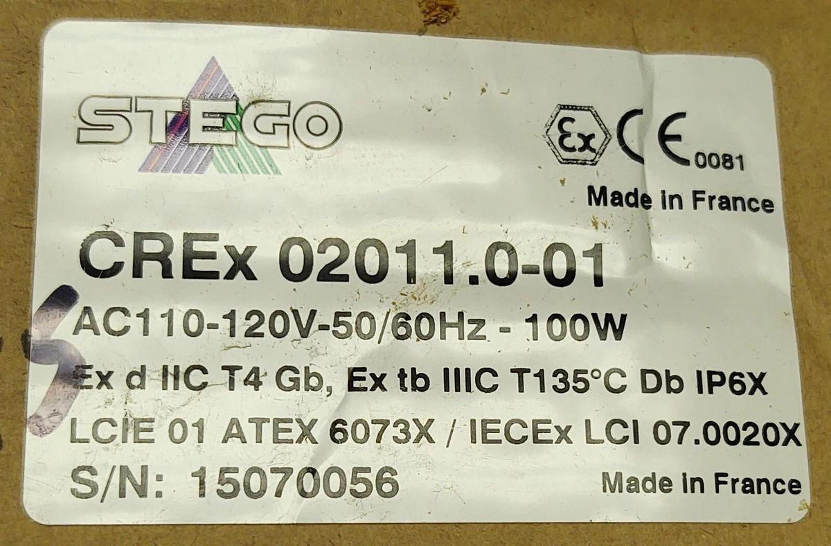 STEGO 02011.0-01 / 02011001 HEATER 100 WATT EXPLOSION PROOF (NEW IN BOX)