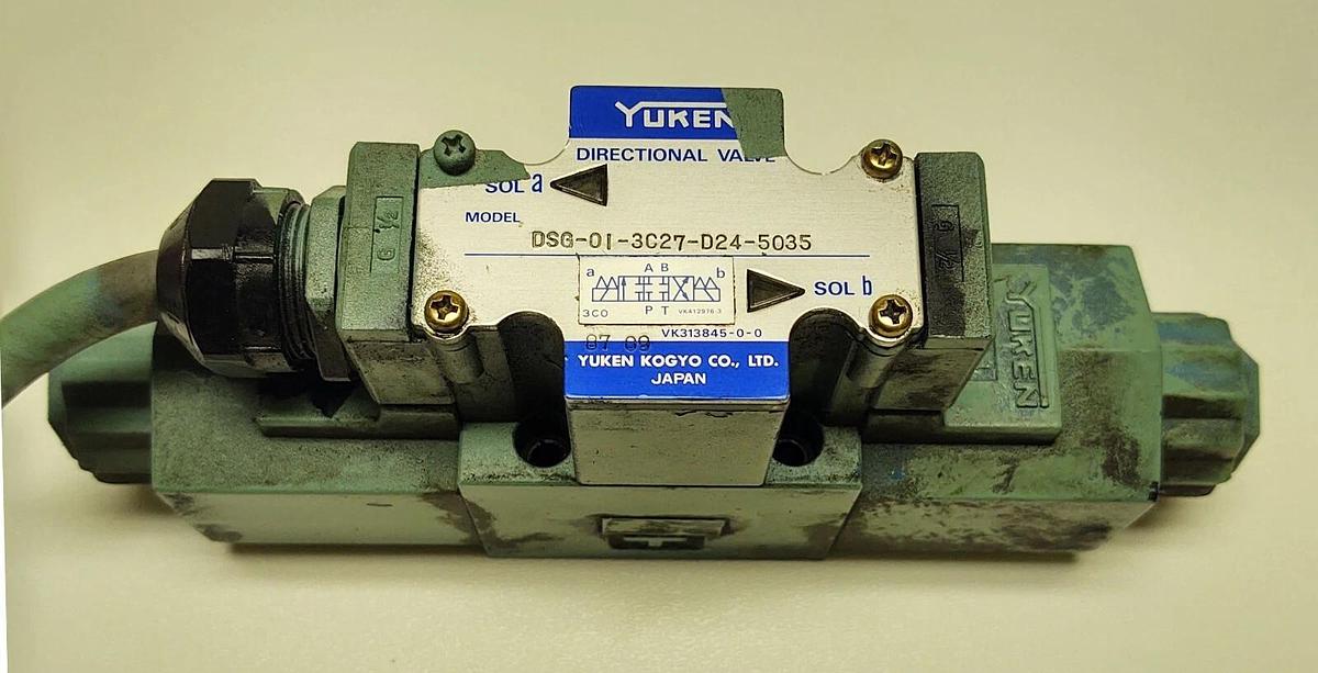 Used Yuken DSG-01-3C27-D24-5035 Directional Valve /  Free Shipping