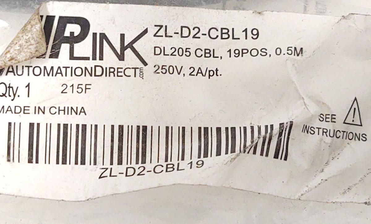 🔥NEW - AUTOMATION DIRECT ZL-D2-CBL19 / ZLD2CBL19 ZIP LINK Cable