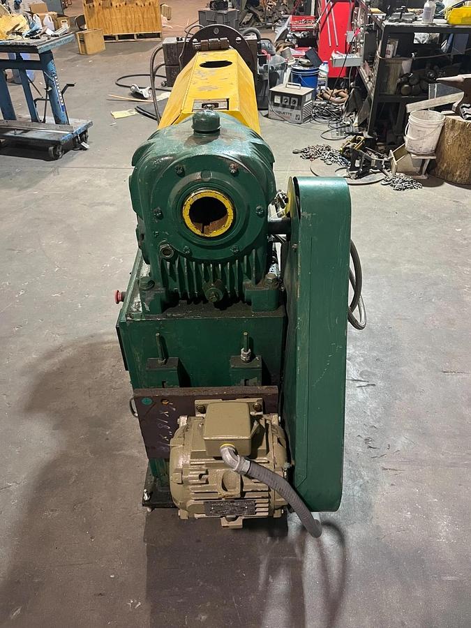Used Sterling 3 HP 1" Extruder with 8" EDI U75 Sheet die Killon 3 Roll Sheet Stack