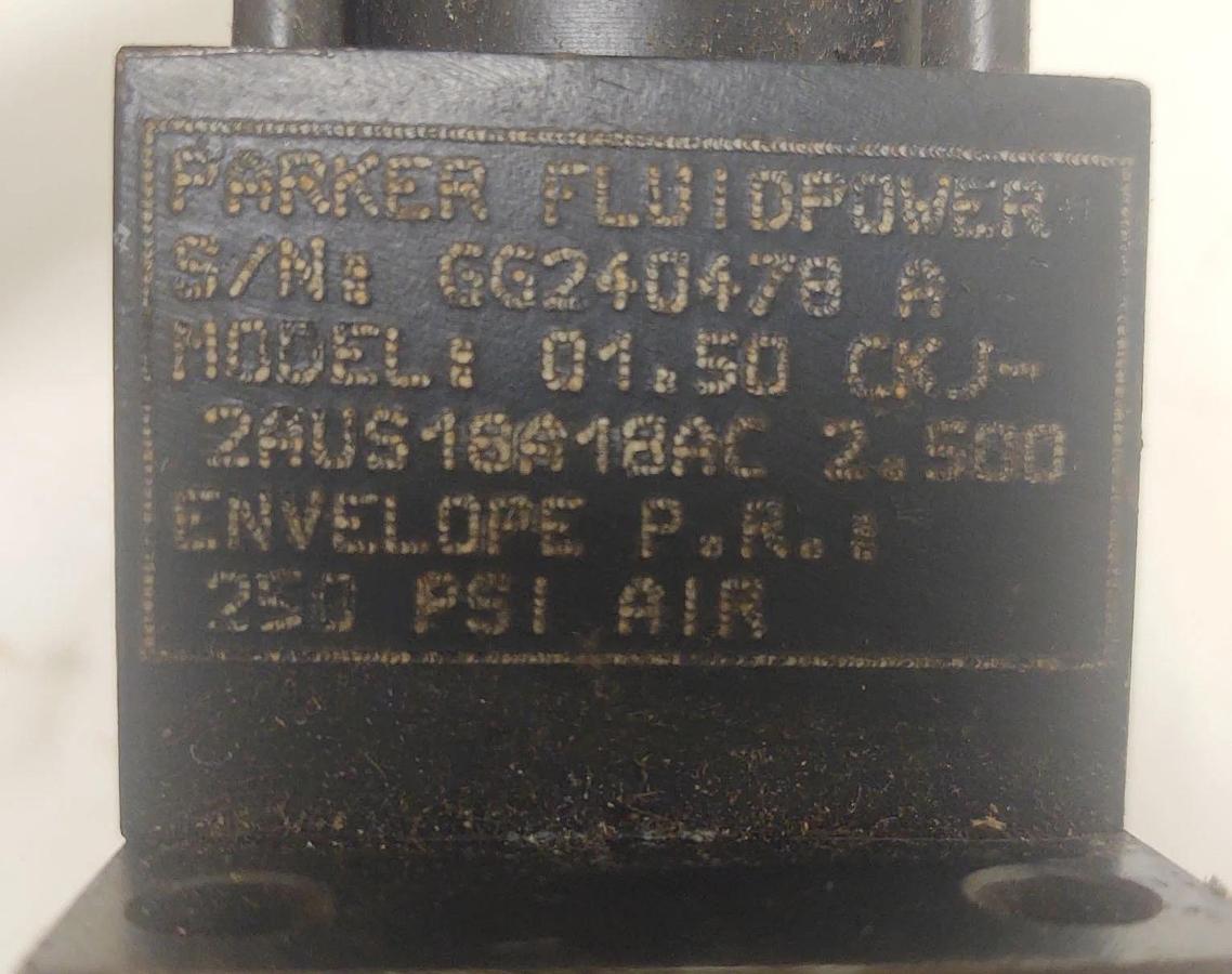 🔥 (NOS) PARKER 01.50-CKJ-2AUS18A18AC 2.5" Stroke Double Shaft 250PSI, 5/8" Rod