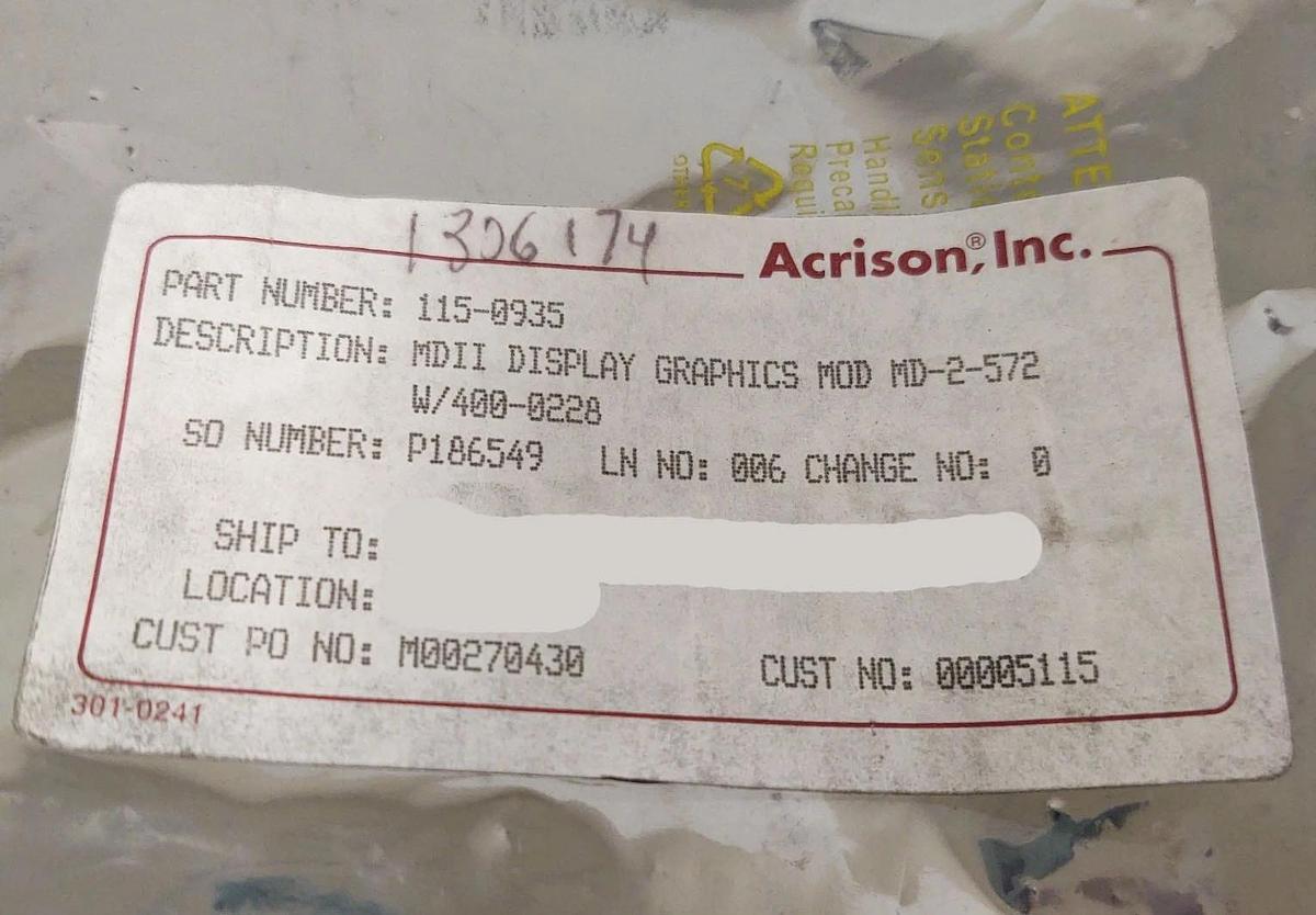 🔥NEW ACRISON 115-0935 CIRCUIT BOARD MDII Display MD-2-572