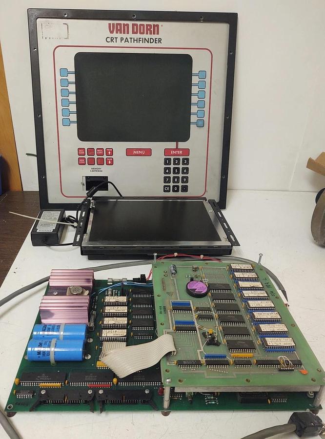 Used 🔥 VAN DORN CRT OPERATOR INTERFACE BOARD SCI 23163 LCD UPGRADE SCREEN WITH CORD