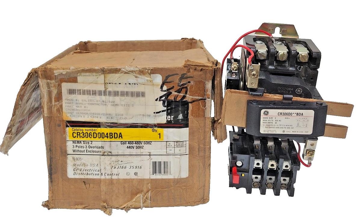 Used 🔥TESTED GE CR306E000AQA Motor Starter Contactor Size 3 120V Coil 600V 3PH