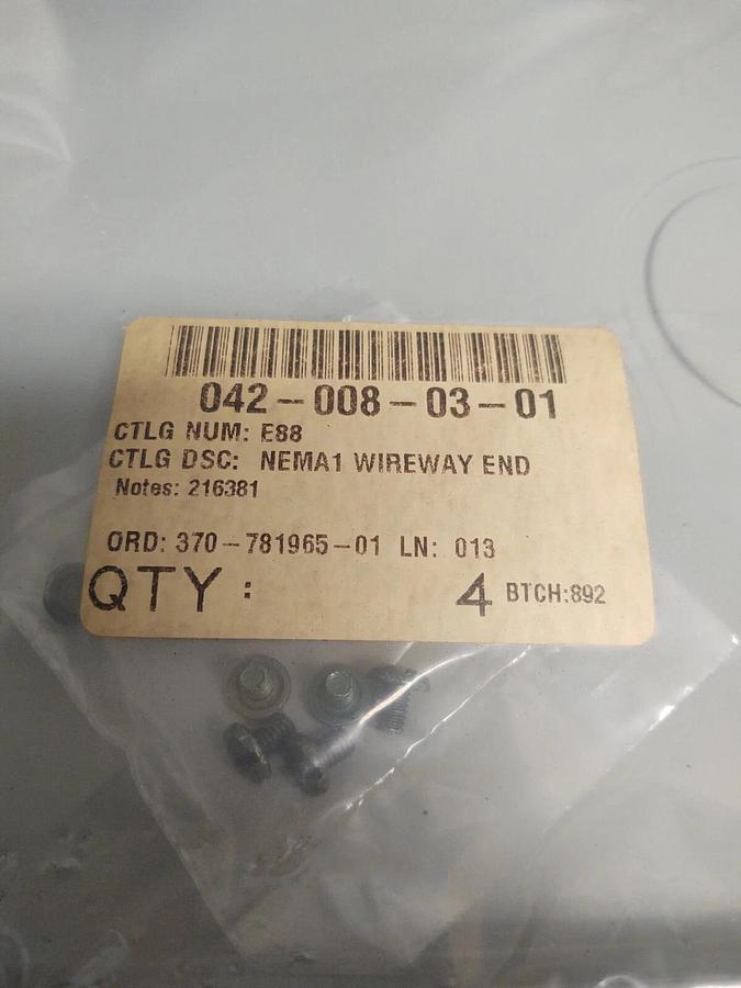 🔥(4 PCS Lot) Wiegmann COOPER B-LINE SCREW COVER WIREWAY END E88 8X8