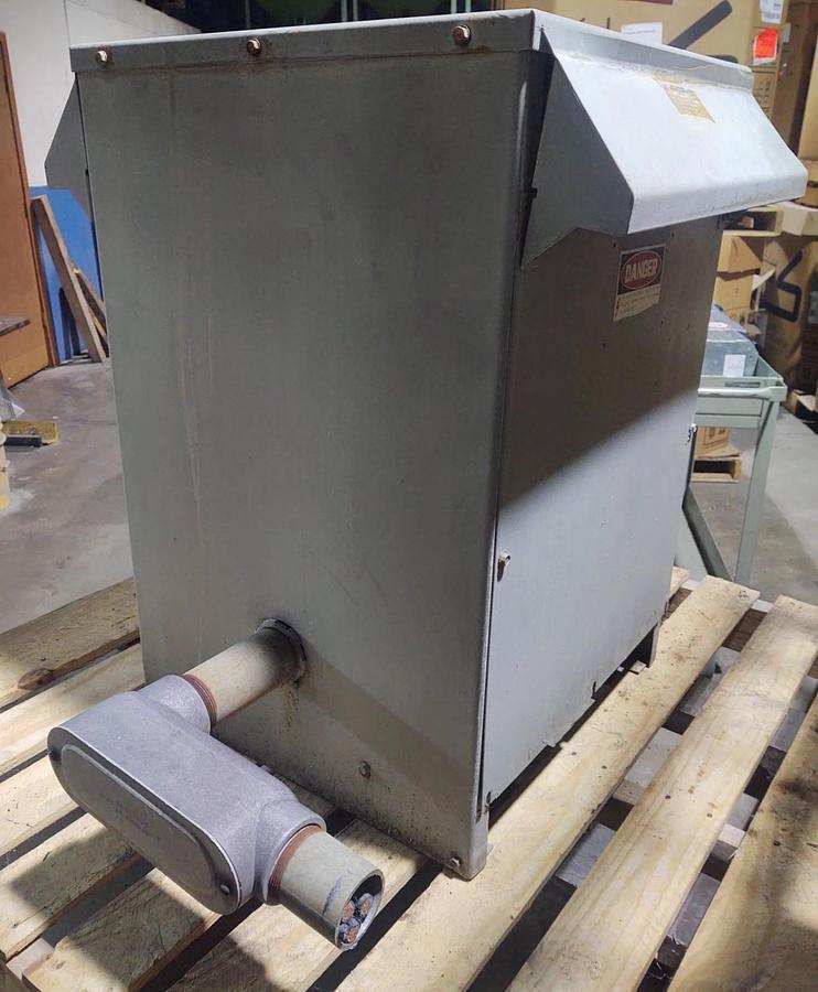 Used 🔥SQUARE D 37S3H 37.5 KVA H.V. 240/480 L.V. 120/240 SINGLE PHASE TRANSFORMER