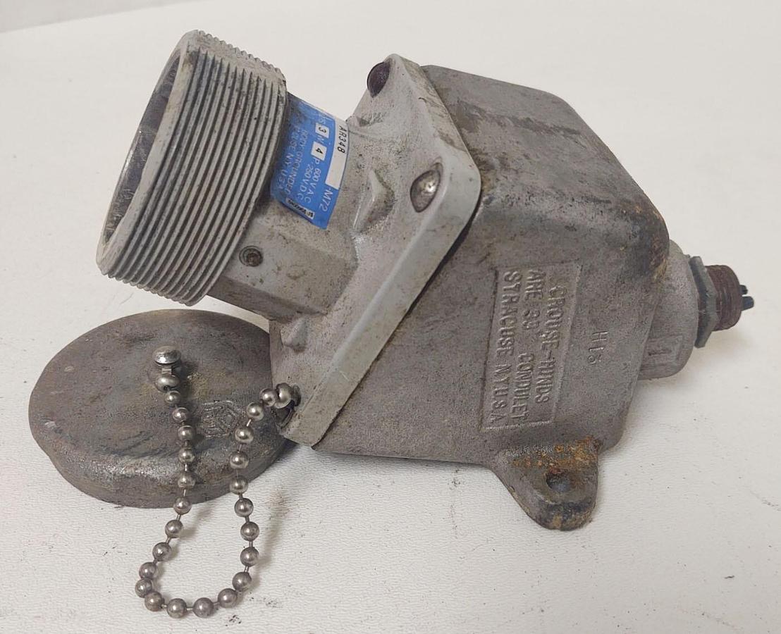Used 🔥 Crouse-Hinds AR348 Arktite Receptacle 30A 600VAC 3W 4P