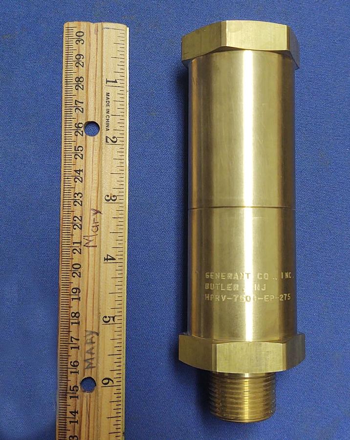 GENERANT HPRV High pressure relief valve 3/4" NPT Male x Female 275 PSIG