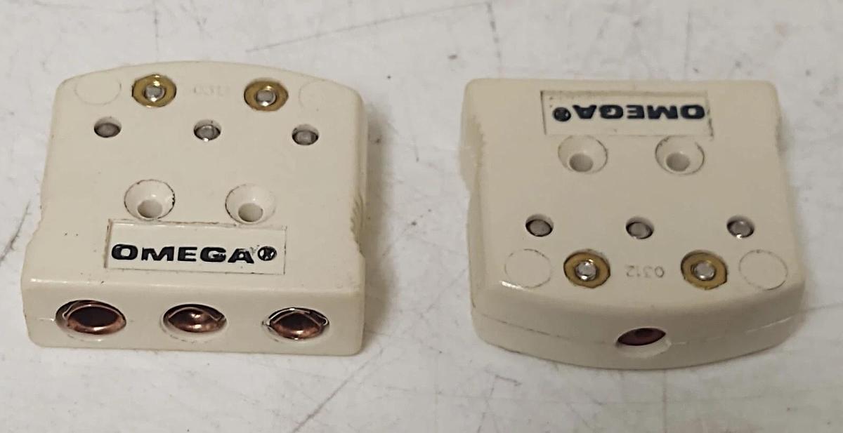 🔥 (NEW 2 PCS) Omega Thermocouple Connector 3 PRONG PLUG FEMALE 0312