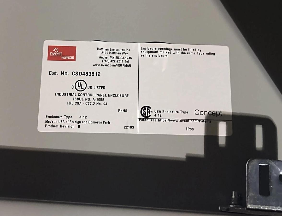 🔥NIB nVent Hoffman CSD483612 Wall Mount Enclosure 48x36x12