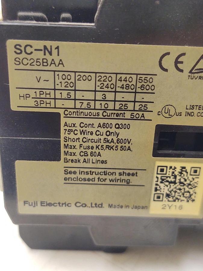 Used 🔥(Tested) SC-N1 Fuji Magnetic Contactor Coil 100V-110V 60Hz