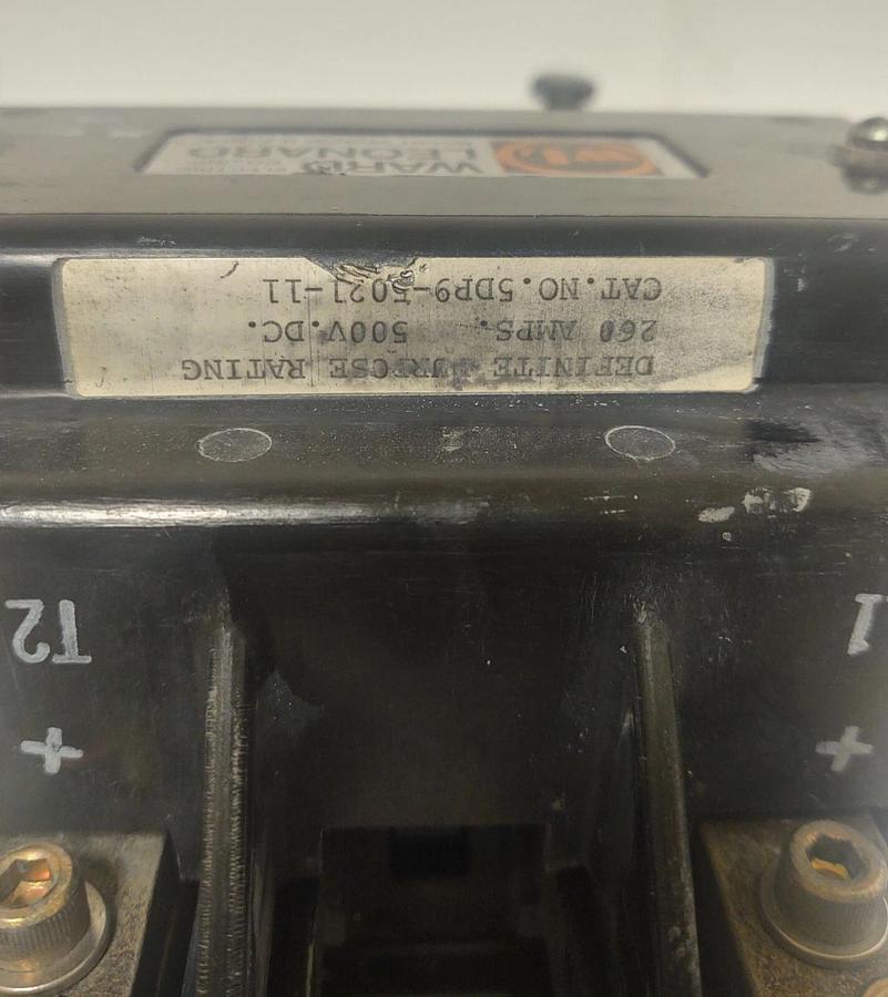 Used 🔥 TESTED WARD LEONARD 5DP9-5021-11 CONTACTOR 260A 500VDC 115V COIL READ