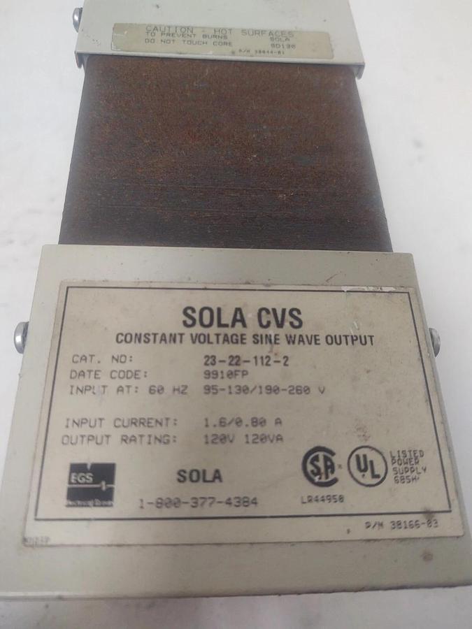 Used 🔥 Sola 23-22-112-2 Constant Voltage Sine Transformer CVS 120 VA