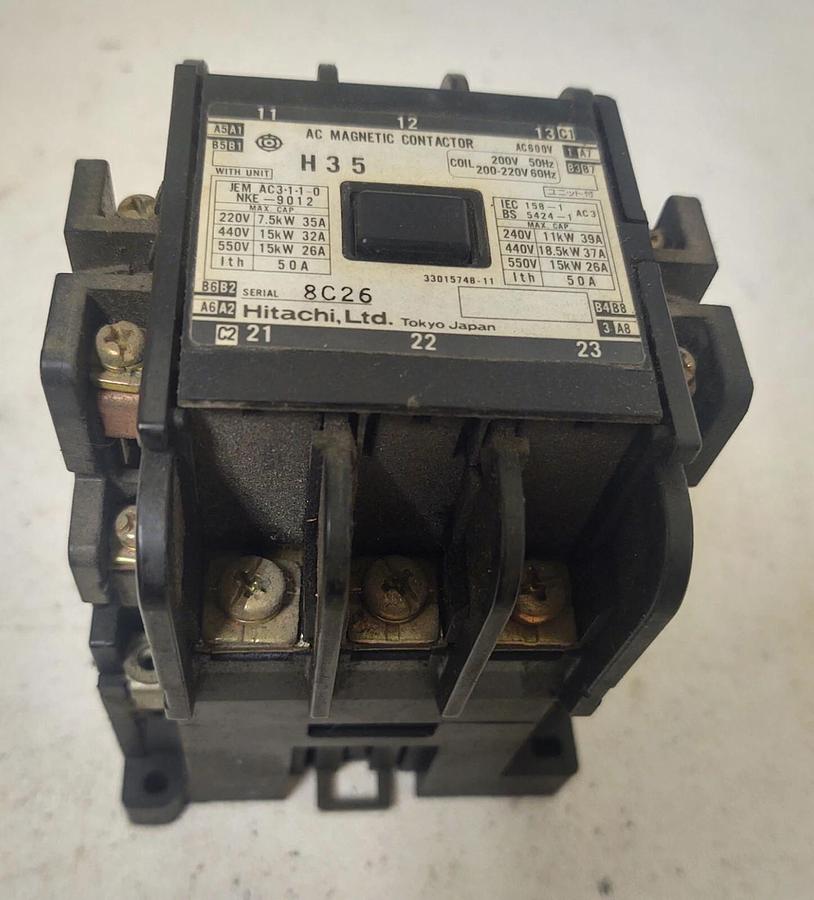 Used 🔥 Hitachi H35 AC Magnetic Contactor 200-220V Coil