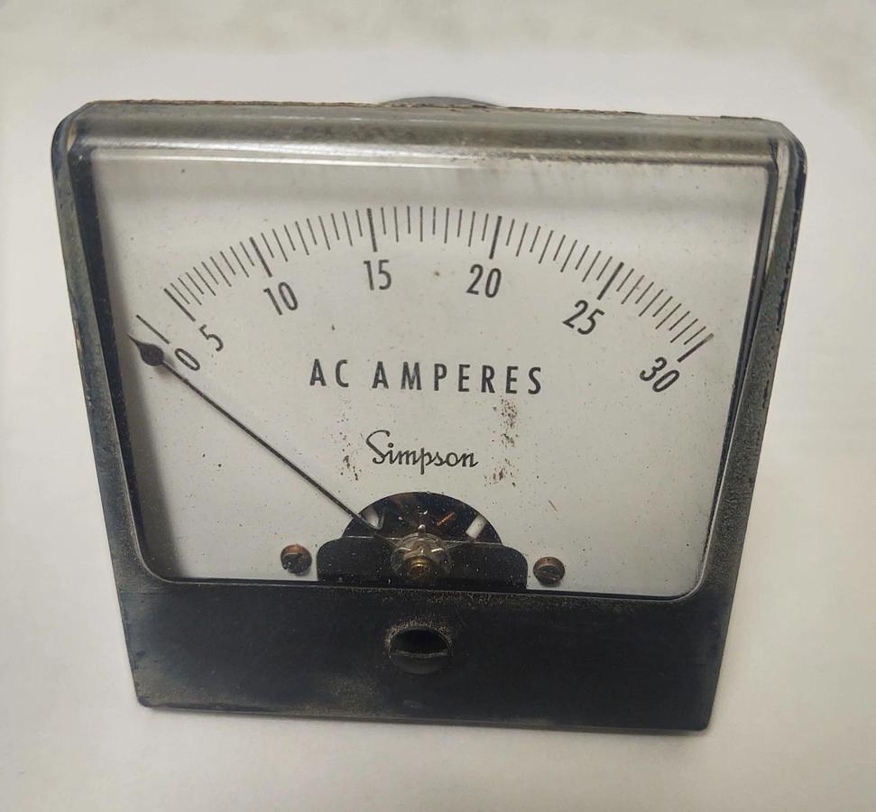 Used 🔥 SIMPSON  0-30 AC Amps Analog Panel Meter 20792 - 2.5"