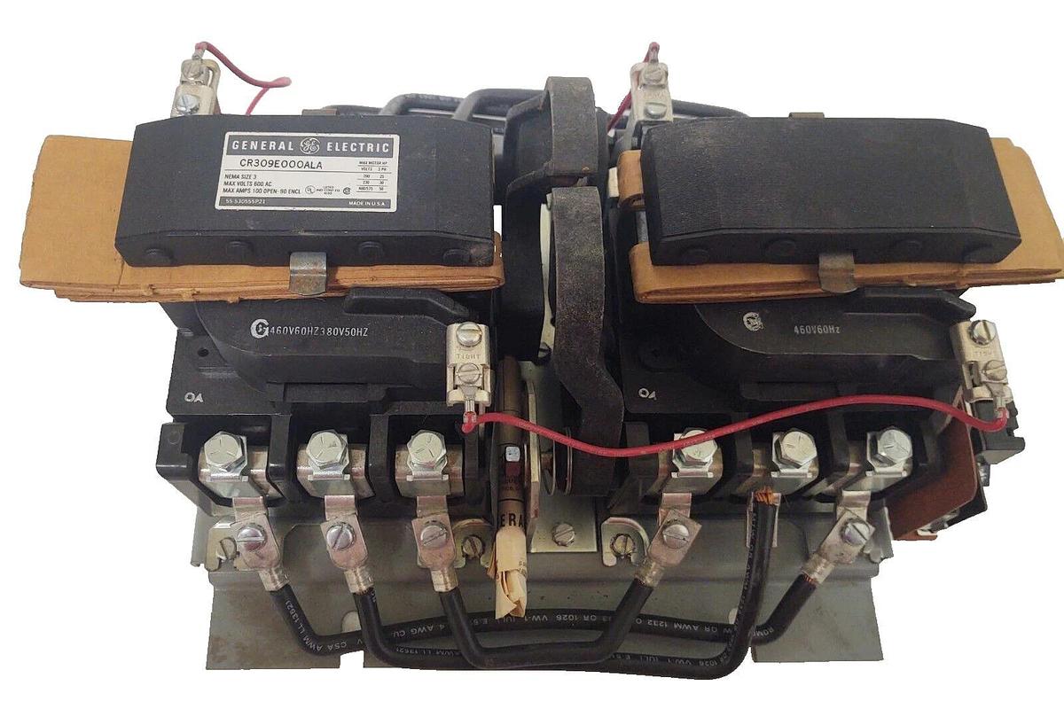 🔥NEW GE CR309E000ALA MAGNETIC CONTACTOR REVERSER, NEMA SIZE 3, 460V COIL, 3POLE