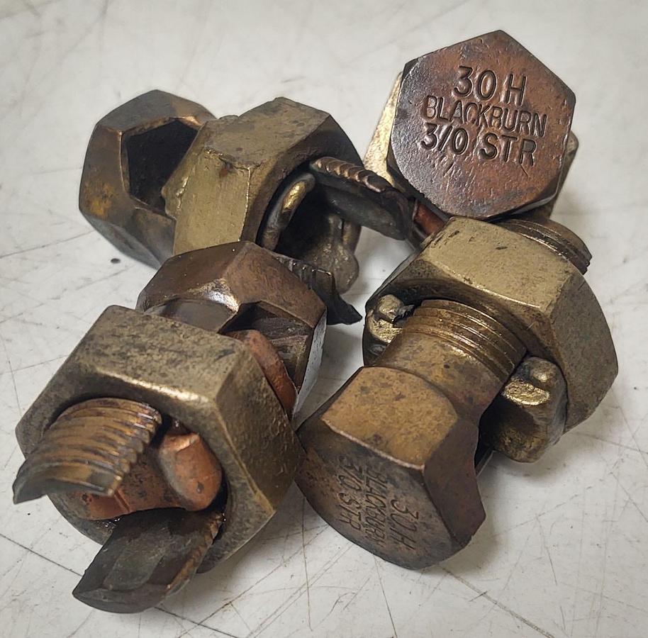 🔥QTY 4 - Bronze Blackburn 30H 3/0 Split Bolt Connectors