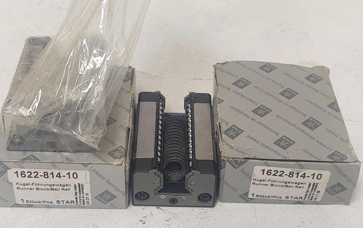 🔥 (4PCS Lot) Kugel-Fuhrungswagon Star Runner Block/Ball Rail 1622-814-10