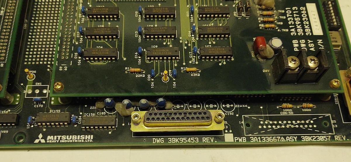 Used Mitsubishi Circuit Mother Board PWB 3A133667 / DWG 3BK95453 3A133701 / 3A133669