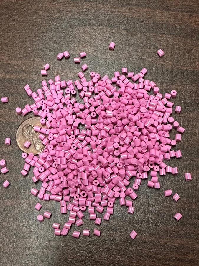 PP Plastic Pellets Polypropylene Resin Material Injection Molding Pink 45 Lbs