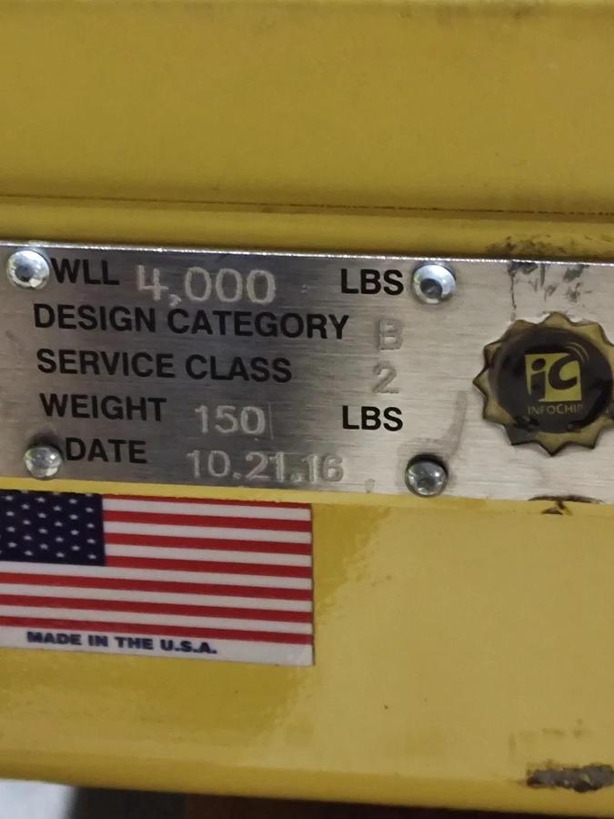 Used 🔥 M&W Bulk Container Lifting Beam WLL 4000 Lbs.  Super Sack Bag Hoist Crane