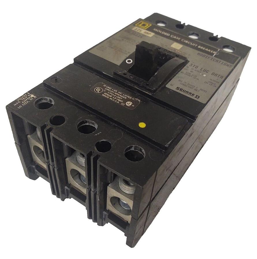 Used 🔥SQUARE D KAL36125 (RATED 50°C) 125A 600V 3P CIRCUIT BREAKER