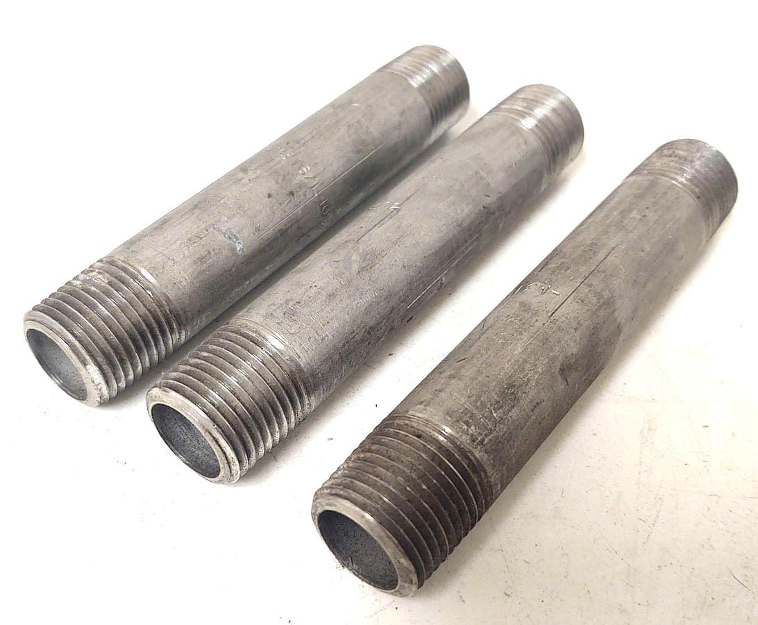🔥(QTY 3) 1/2 x 4.5" 316 Stainless Steel Threaded pipe Nipple New