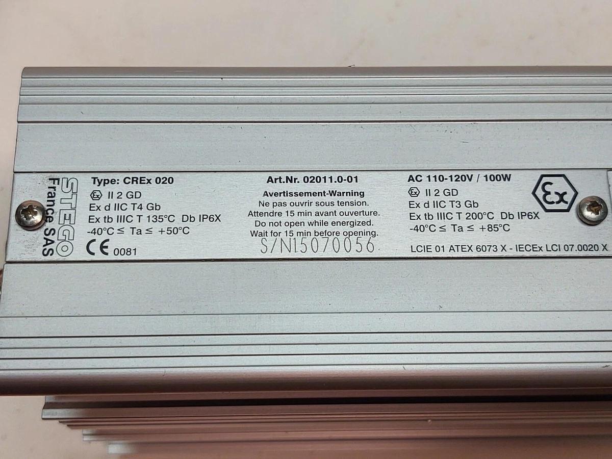 STEGO 02011.0-01 / 02011001 HEATER 100 WATT EXPLOSION PROOF (NEW IN BOX)