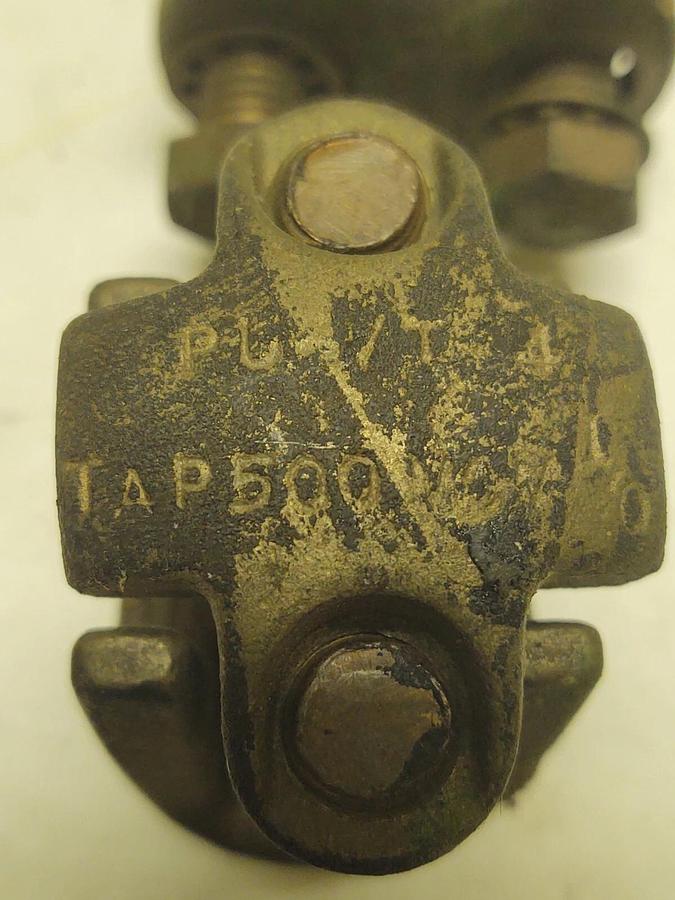 Used (Lot 4) Bronze 3/0- 500  SPLIT BOLT NUT WIRE ELECTRICAL CABLE CLAMP CONNECTORS