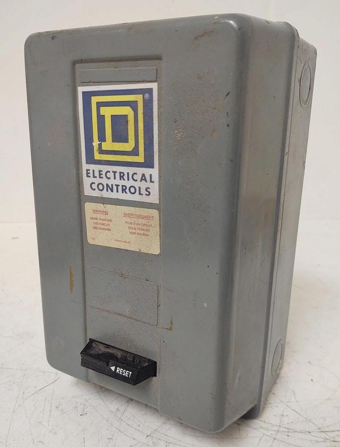 Used 🔥(TESTED) Square D NEMA Size 00 AC Magnetic Motor Starter w/Enclosure 120V Coil