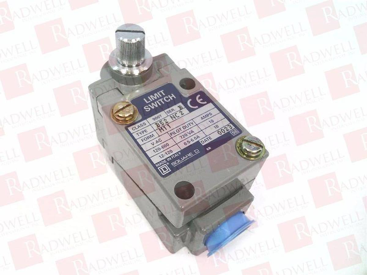 Used 🔥Square D Heavy Duty Limit Switch 9007 C52B2 Type C052 A600 10° Travel