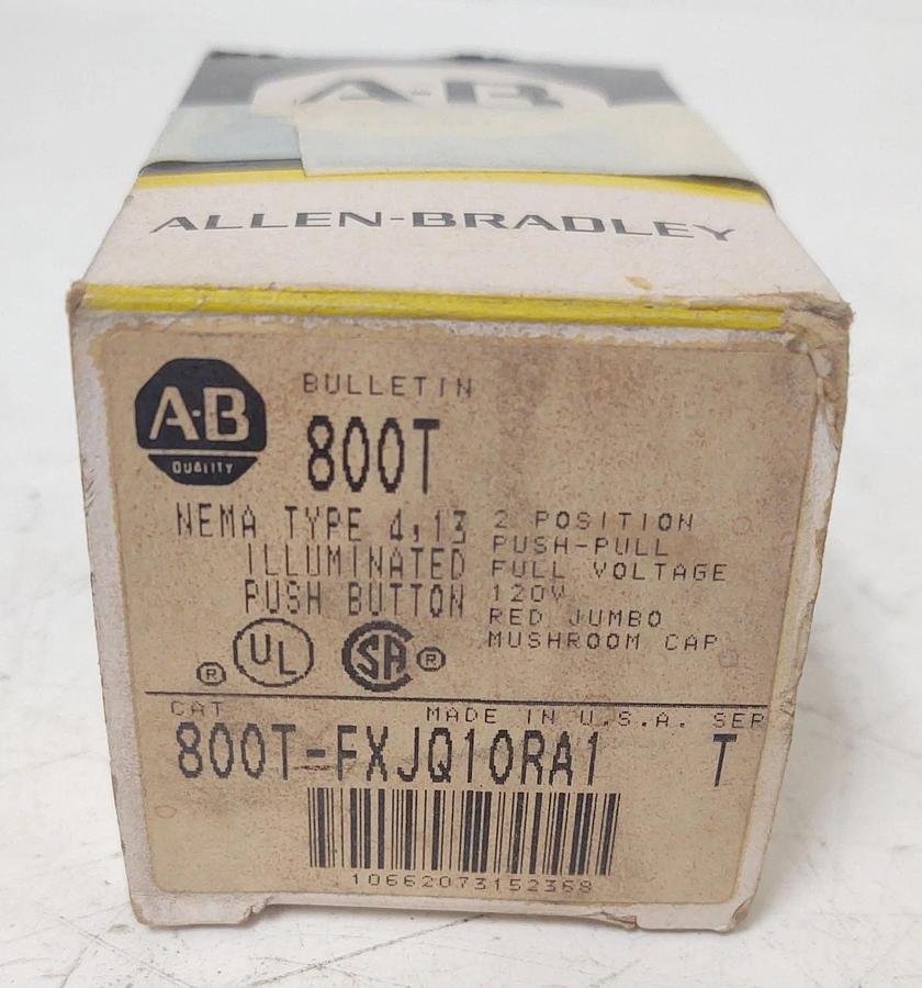 🔥NIB - ALLEN BRADLEY 800T-FXQ10A1 PUSHBUTTON PUSH-PULL RED