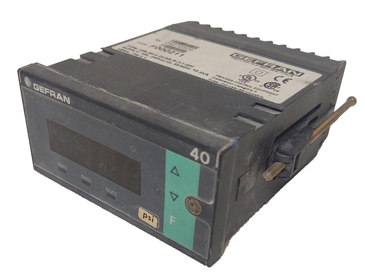 Used 🔥40B-96-4-10-RR-R-3-1-000 GEFRAN CONTROLLER 40B MELT PRESSURE INDICATOR DEG F°