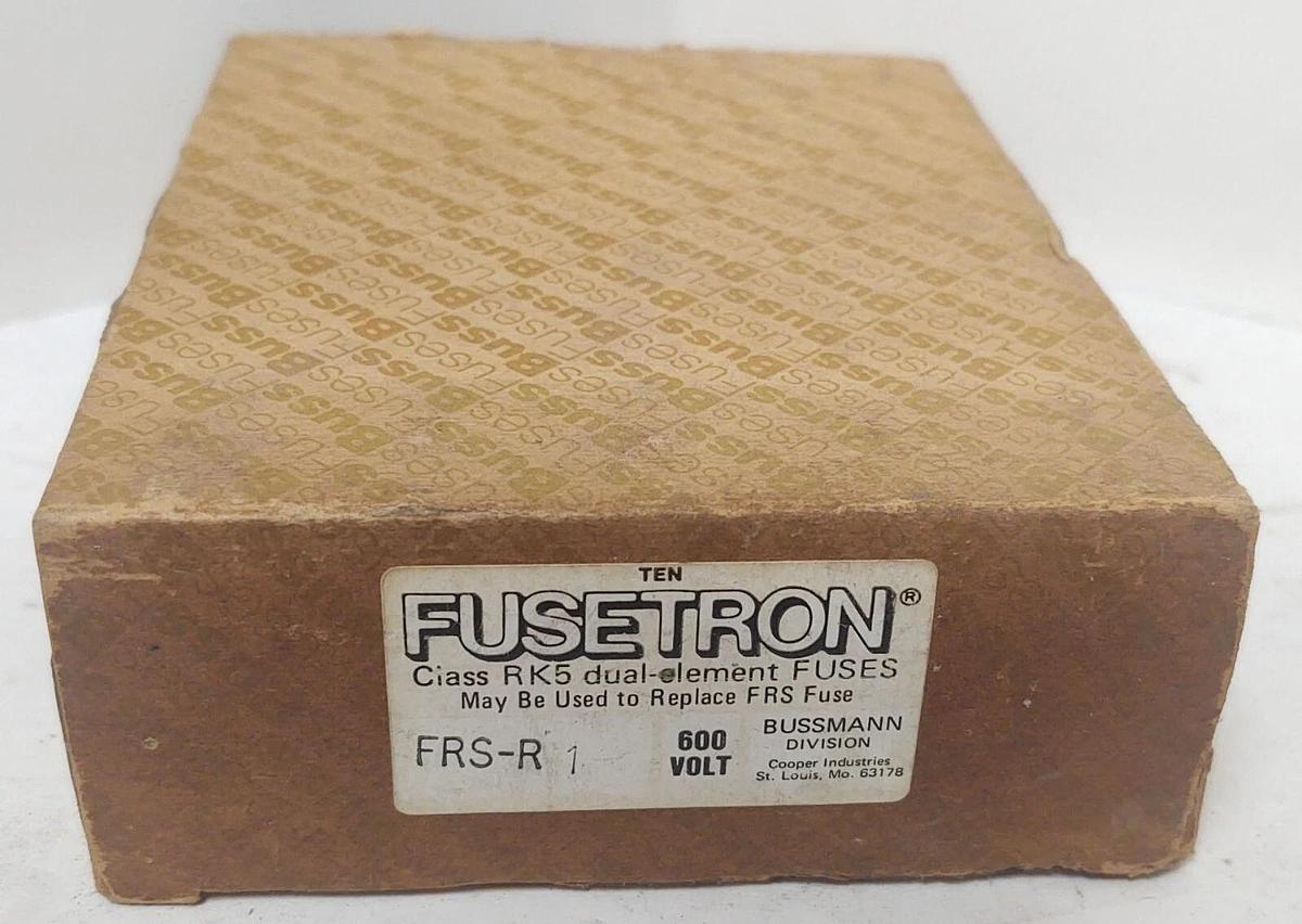 🔥(10PCS NEW) Fusetron FRS-R-1 FUSE 1 AMP, 600V, CLASS RK5 TIME DELAY, 1A, FRSR1