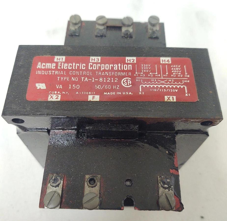 Used 🔥ACME TA-1-81212 Control Transformer 150VA 240/480 to 120