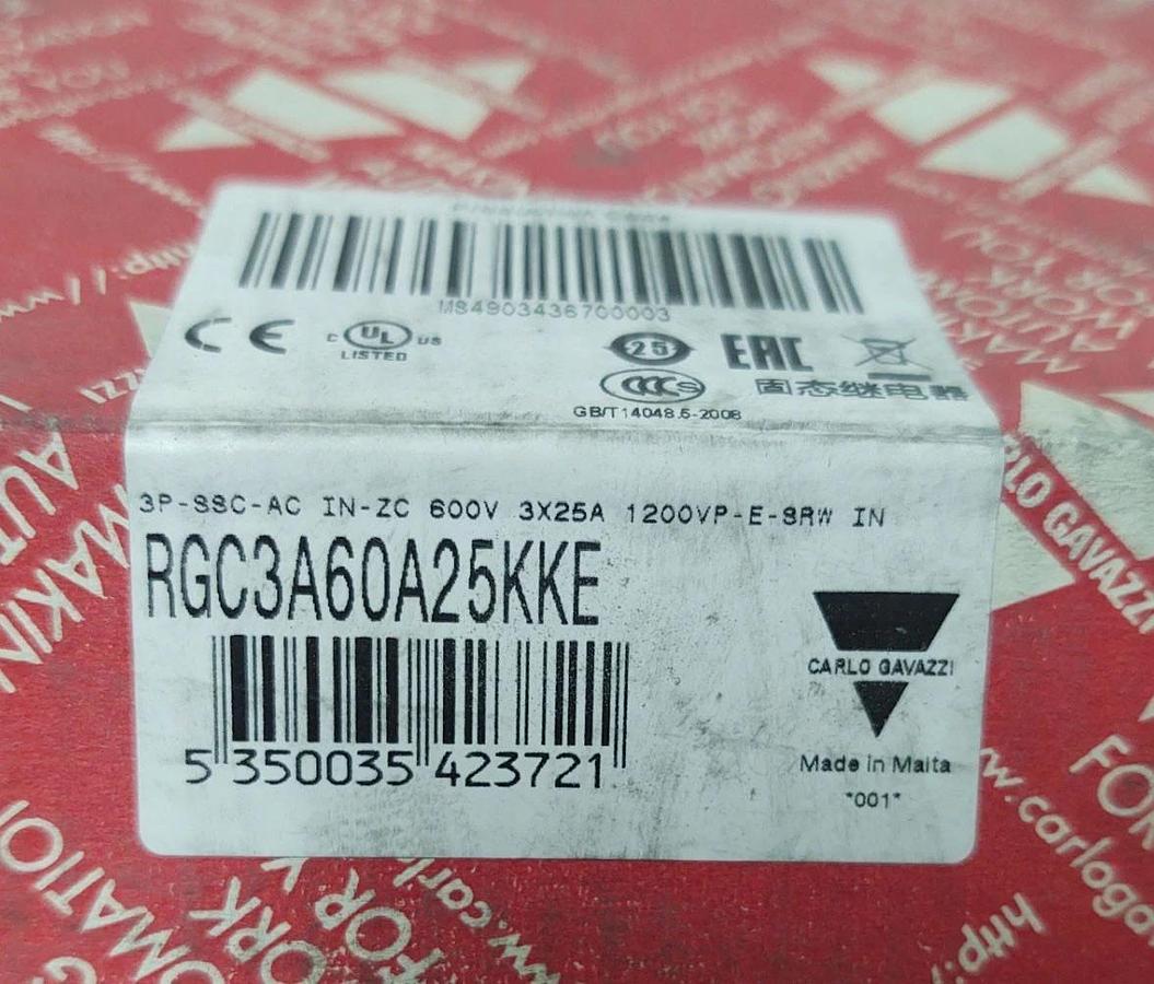 🔥Carlo Gavazzi RGC3A60A25KKE Solid State Contactor