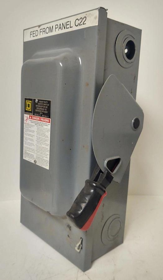 Used 🔥Square D HU362 Non-Fused Safety Switch 60 Amp 3r Outdoor 600 Vac