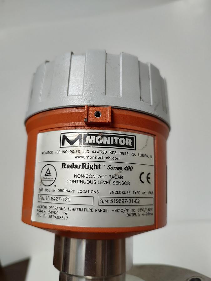 Used Radar Right 15-8427-120 Monitor Radar Right Series 400 Non Contact Level Sensor