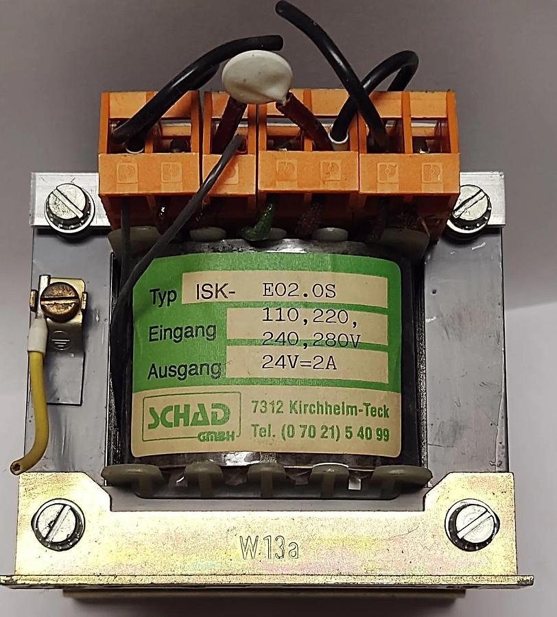Used Schad ISK-E02.0S   24V Transformer  2 Amp Multi Voltage Input 280, 240, 220, 110