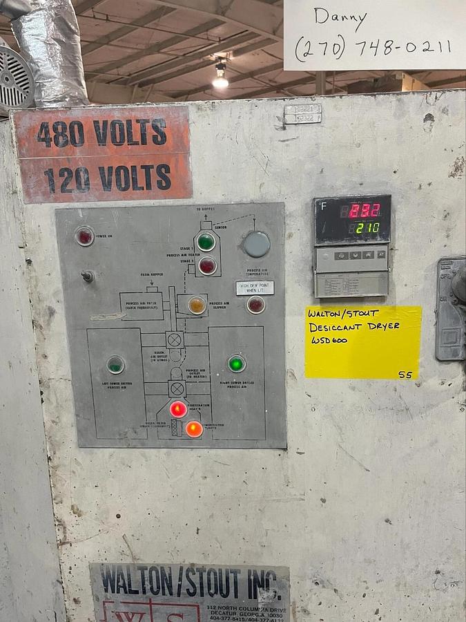 Used Walton Stout Desiccant Twin Bed Plastic Dryer WSD 600