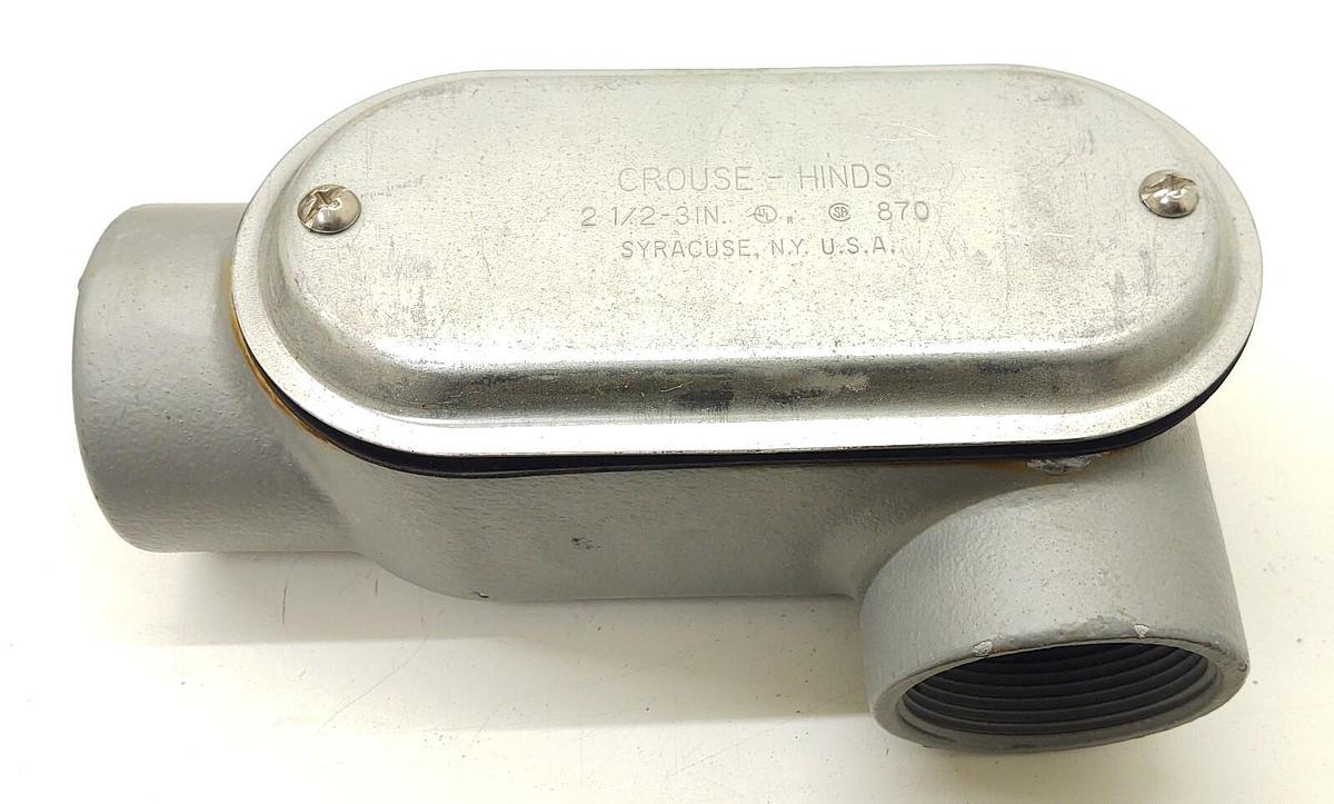 🔥 NEW APPLETON 2-1/2" LL77 90° FORM 7 IRON CONDUIT CROUSE 870 CAP & GASKET
