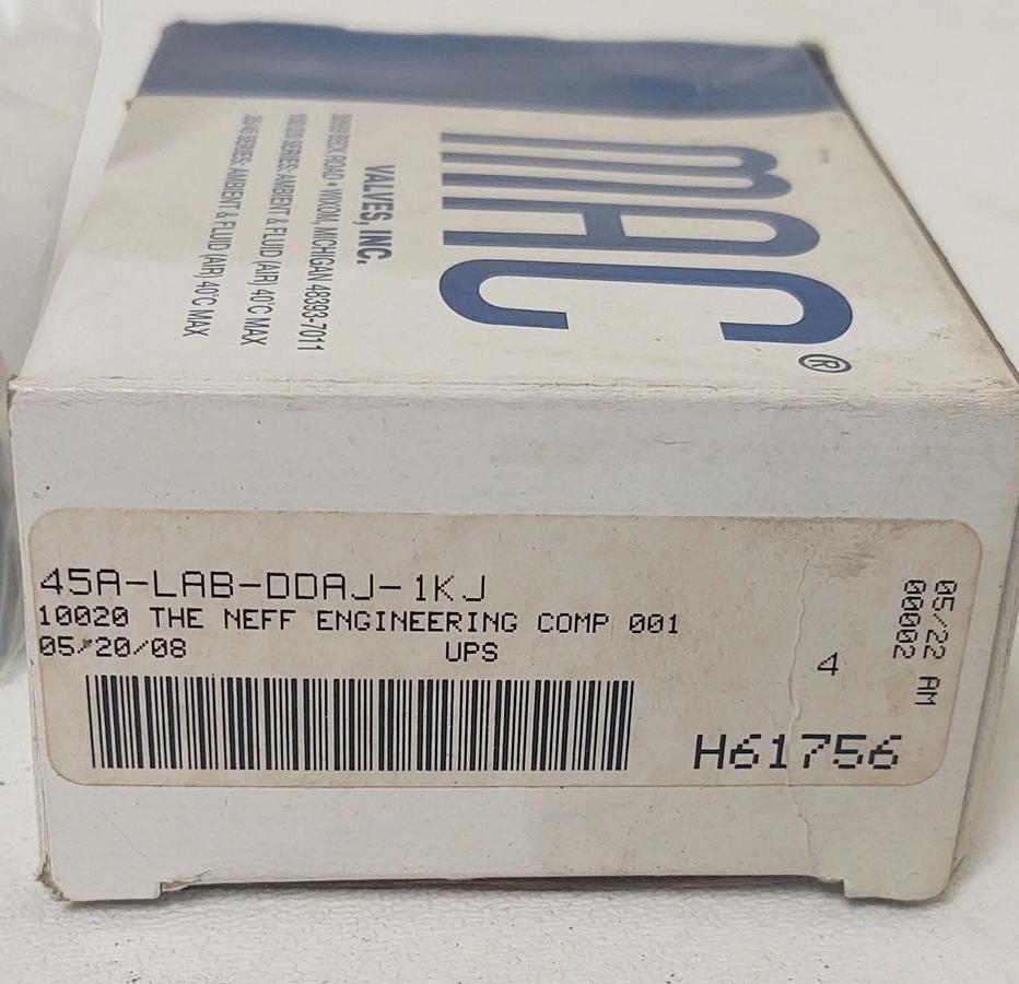 🔥NEW IN BOX MAC PNEUMATIC VALVE MAC 45A-LAB-DDAJ-1KJ 24V COIL