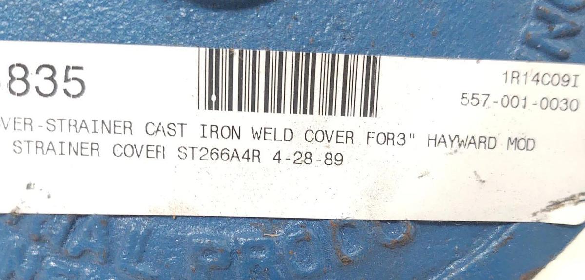 š„Hayward 3" Inline Basket Strainer Cover Cast Iron ST266A4R
