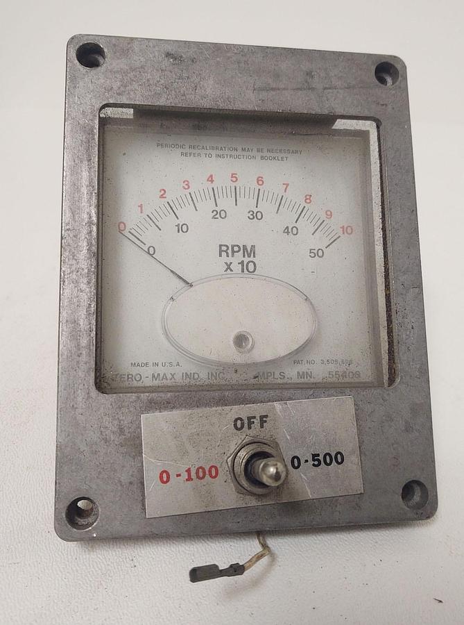 Used 🔥Zero-Max Tachometer Panel Meter 0-100 0-500